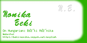 monika beki business card